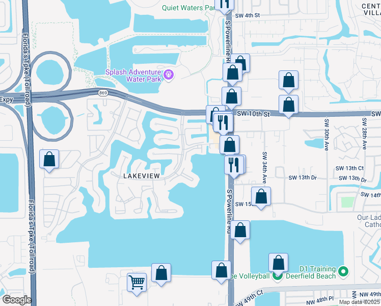 map of restaurants, bars, coffee shops, grocery stores, and more near 207 Liberty Court in Deerfield Beach