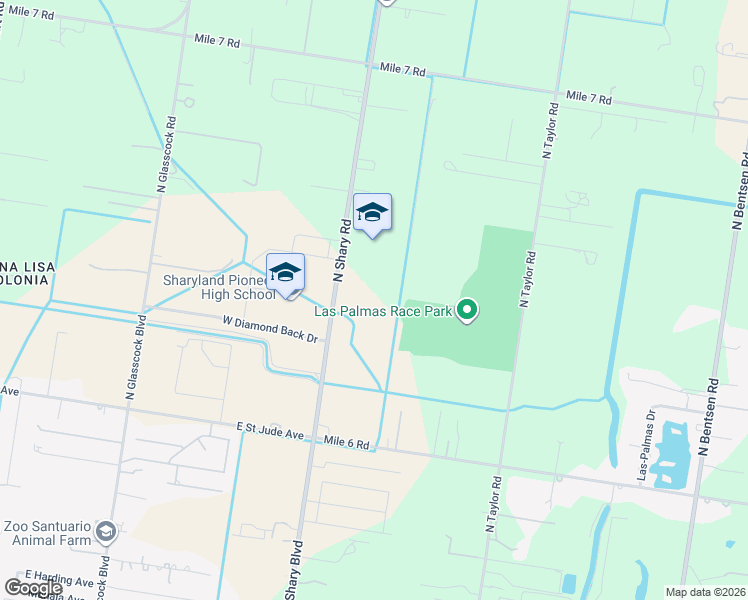 map of restaurants, bars, coffee shops, grocery stores, and more near 10102 North Shary Road in Mission