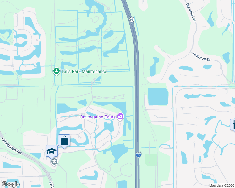 map of restaurants, bars, coffee shops, grocery stores, and more near 6046 Pinnacle Lane in Naples