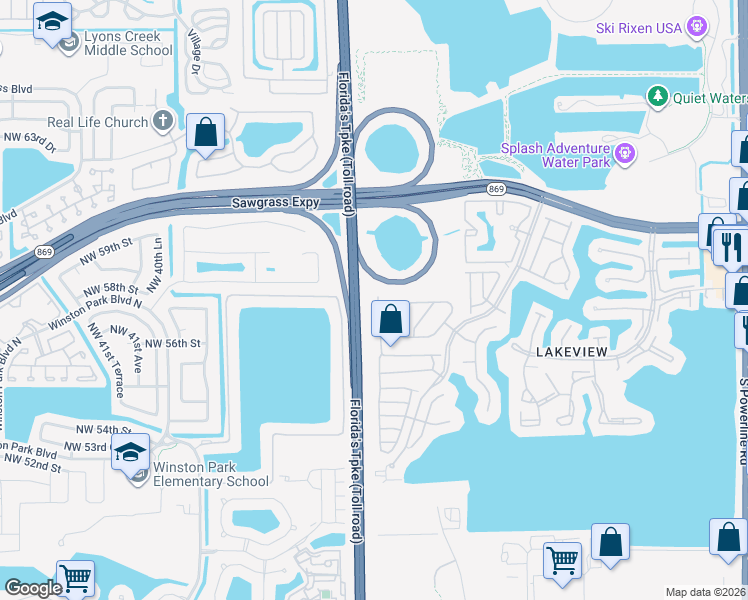 map of restaurants, bars, coffee shops, grocery stores, and more near 1227 Southwest 48th Terrace in Deerfield Beach