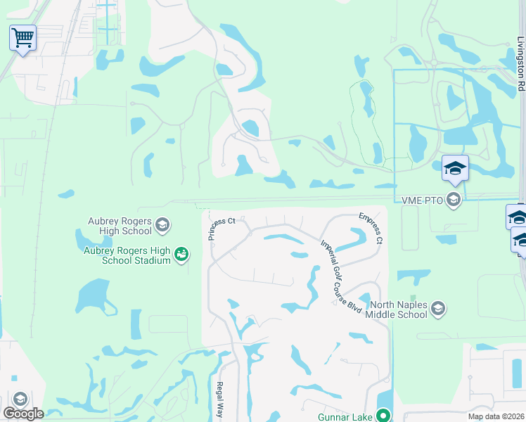 map of restaurants, bars, coffee shops, grocery stores, and more near 1921 Imperial Golf Course Boulevard in Naples