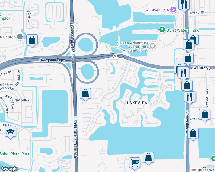 map of restaurants, bars, coffee shops, grocery stores, and more near 1101 Southwest 44th Way in Deerfield Beach