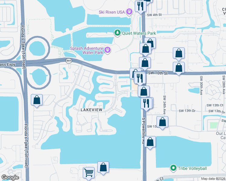 map of restaurants, bars, coffee shops, grocery stores, and more near 30 Columbia Court in Deerfield Beach