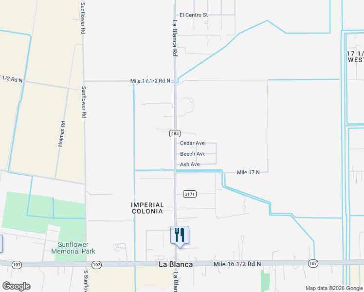 map of restaurants, bars, coffee shops, grocery stores, and more near 13318 Cedar Street in Edinburg