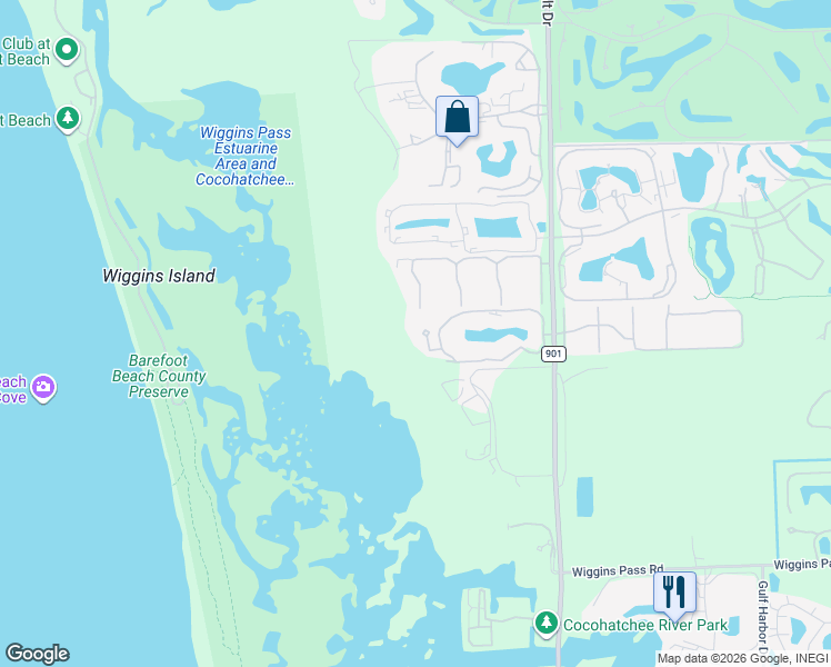 map of restaurants, bars, coffee shops, grocery stores, and more near 1001 Arbor Lake Drive in Naples