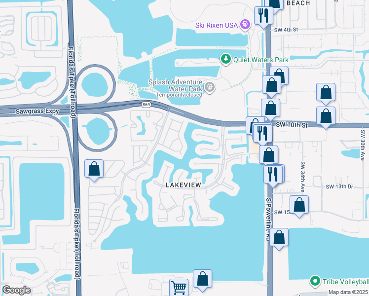 map of restaurants, bars, coffee shops, grocery stores, and more near 1080 Southwest 42nd Avenue in Deerfield Beach