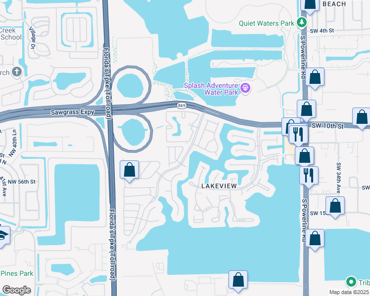 map of restaurants, bars, coffee shops, grocery stores, and more near 1114 Southwest 44th Avenue in Deerfield Beach