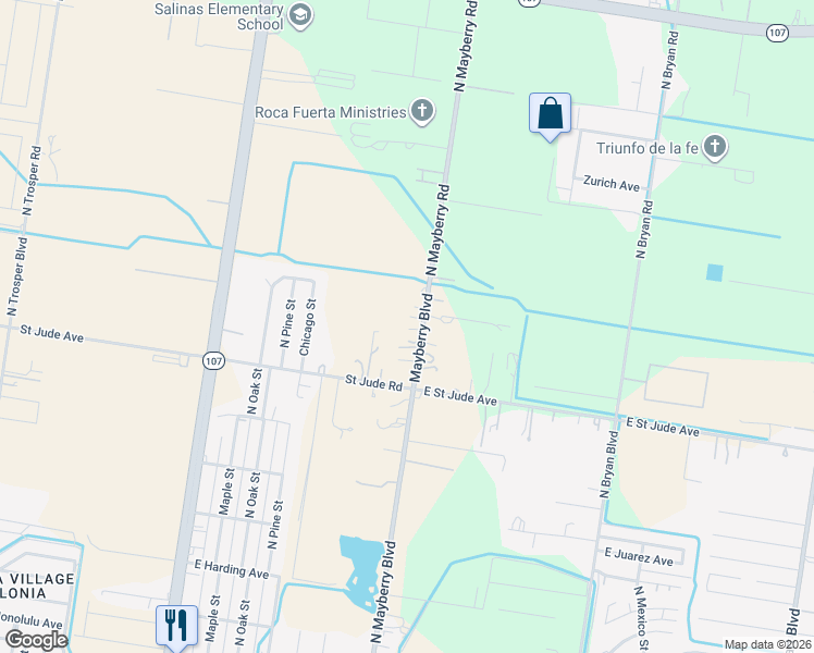 map of restaurants, bars, coffee shops, grocery stores, and more near 1901 North Mayberry Boulevard in Alton