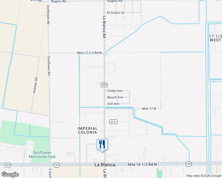 map of restaurants, bars, coffee shops, grocery stores, and more near 13318 Cedar Street in Edinburg