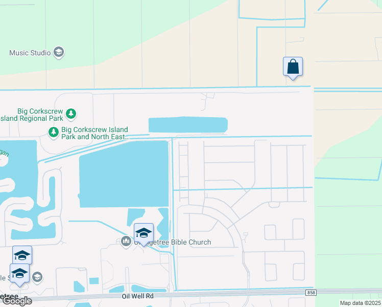 map of restaurants, bars, coffee shops, grocery stores, and more near Blossom Way in Naples