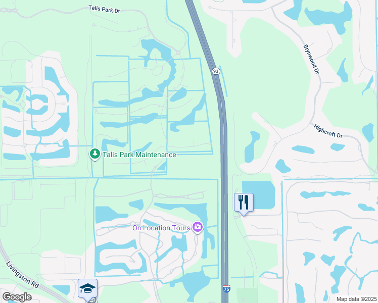 map of restaurants, bars, coffee shops, grocery stores, and more near 16370 Viansa Way in Naples