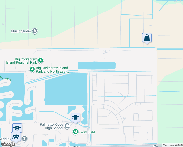 map of restaurants, bars, coffee shops, grocery stores, and more near 4325 18th St NE in Naples