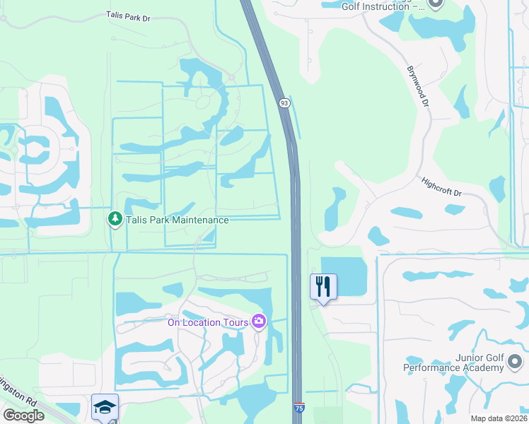 map of restaurants, bars, coffee shops, grocery stores, and more near 16370 Viansa Way in Naples