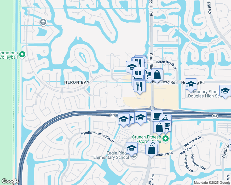 map of restaurants, bars, coffee shops, grocery stores, and more near 6048 Northwest 118th Drive in Tamarac