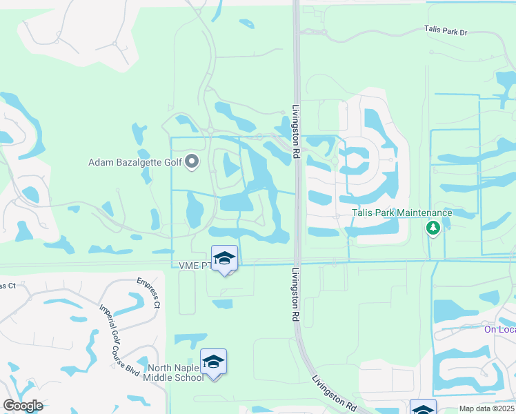 map of restaurants, bars, coffee shops, grocery stores, and more near 15516 Monterosso Lane in Naples