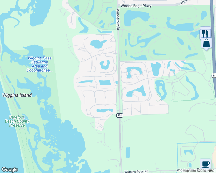 map of restaurants, bars, coffee shops, grocery stores, and more near 290 Emerald Bay Circle in Naples