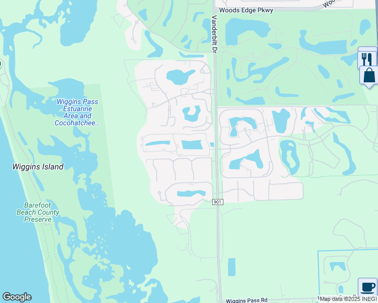 map of restaurants, bars, coffee shops, grocery stores, and more near 290 Emerald Bay Circle in Naples