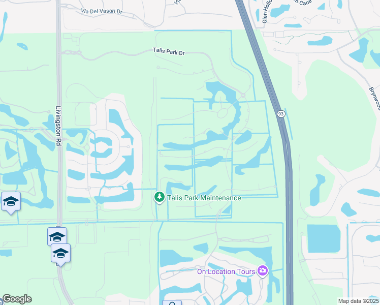 map of restaurants, bars, coffee shops, grocery stores, and more near 16466 Seneca Way in Naples