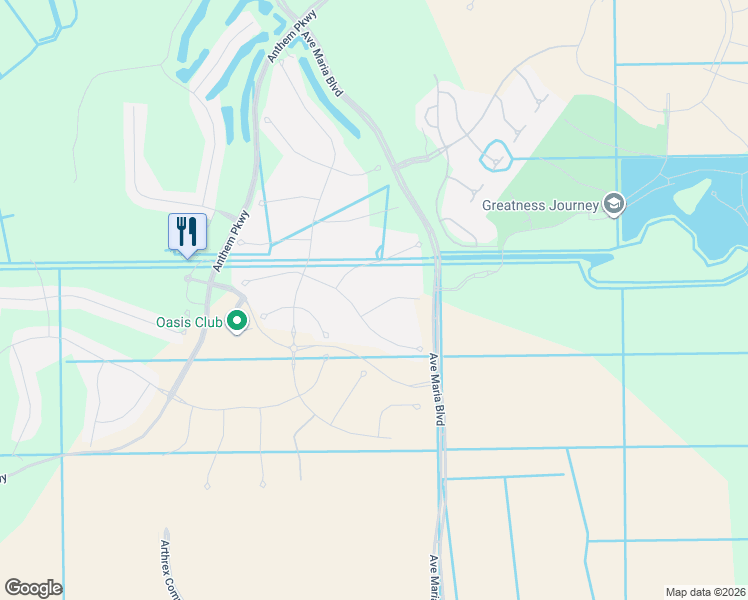 map of restaurants, bars, coffee shops, grocery stores, and more near in Ave Maria