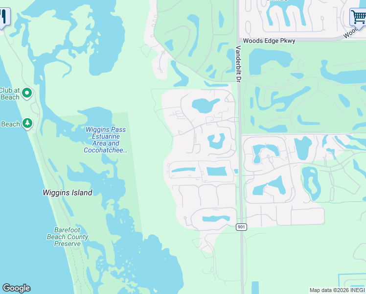 map of restaurants, bars, coffee shops, grocery stores, and more near 290 Naples Cove Drive in Naples