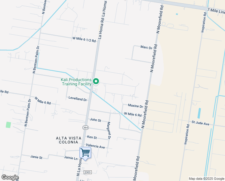 map of restaurants, bars, coffee shops, grocery stores, and more near 2608 Venecia Drive in Mission