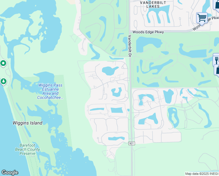map of restaurants, bars, coffee shops, grocery stores, and more near 322 Carinosa Court in Naples