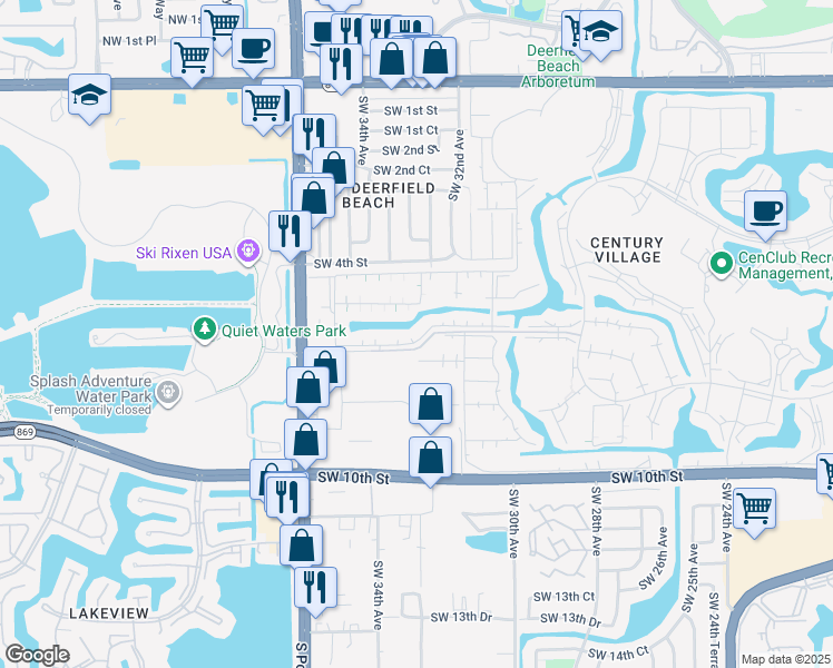 map of restaurants, bars, coffee shops, grocery stores, and more near 56 Prescott C in Deerfield Beach