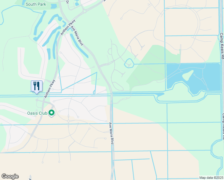 map of restaurants, bars, coffee shops, grocery stores, and more near 56 Avenue Maria Boulevard in Ave Maria