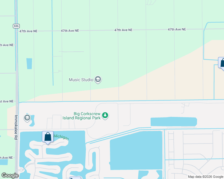 map of restaurants, bars, coffee shops, grocery stores, and more near 4289 14th St NE in Naples