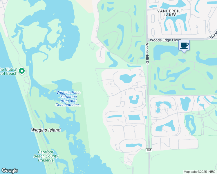 map of restaurants, bars, coffee shops, grocery stores, and more near 15415 Cedarwood Lane in Naples