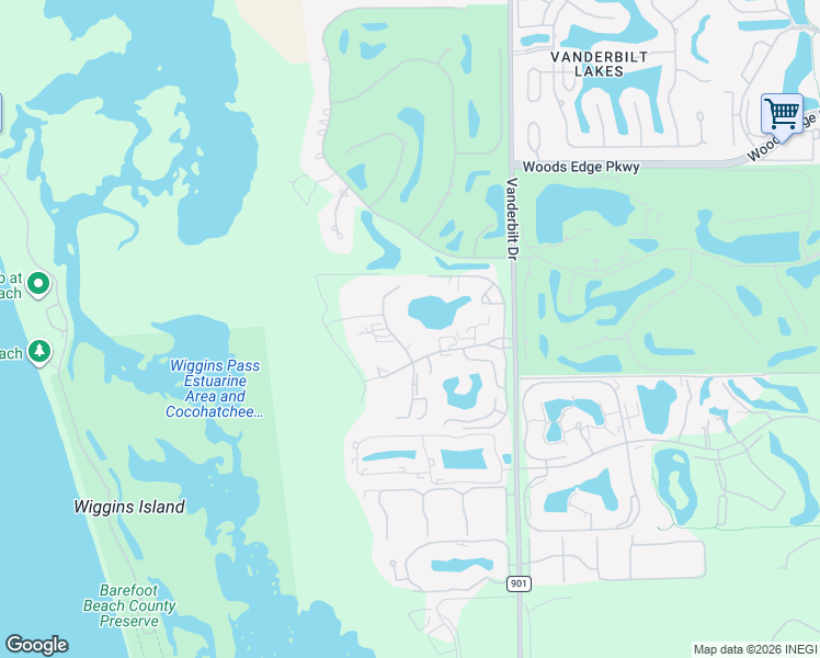 map of restaurants, bars, coffee shops, grocery stores, and more near 15395 Cedarwood Lane in Naples