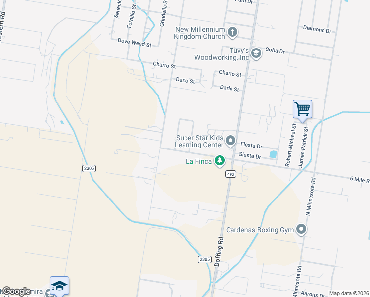 map of restaurants, bars, coffee shops, grocery stores, and more near 7304 Tula Street in Mission