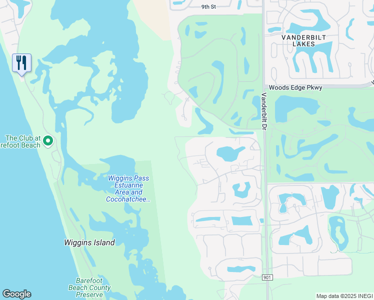 map of restaurants, bars, coffee shops, grocery stores, and more near 15475 Cedarwood Lane in Naples