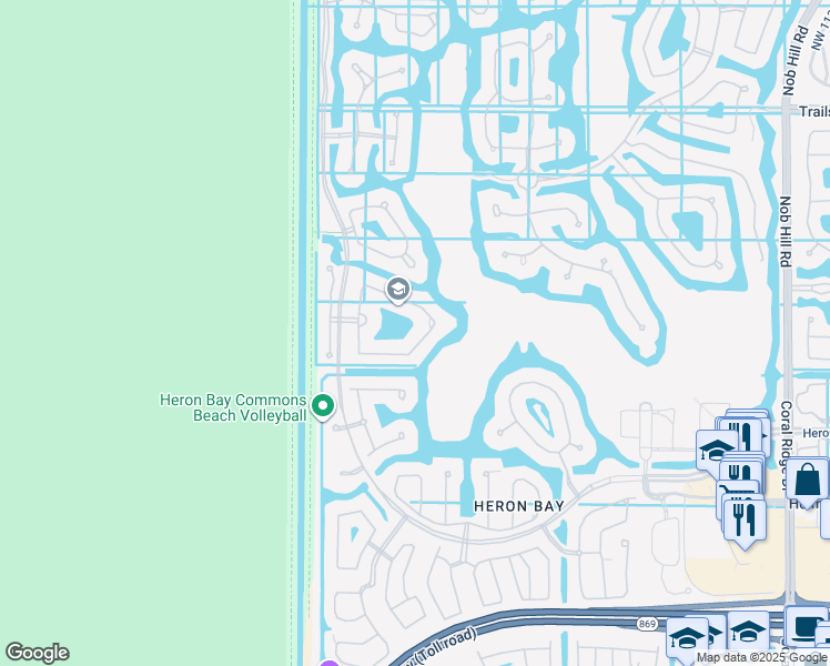 map of restaurants, bars, coffee shops, grocery stores, and more near 12590 Northwest 65th Drive in Tamarac
