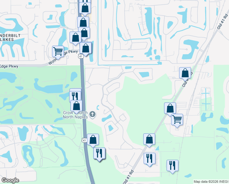 map of restaurants, bars, coffee shops, grocery stores, and more near 1195 Silverstrand Drive in Naples