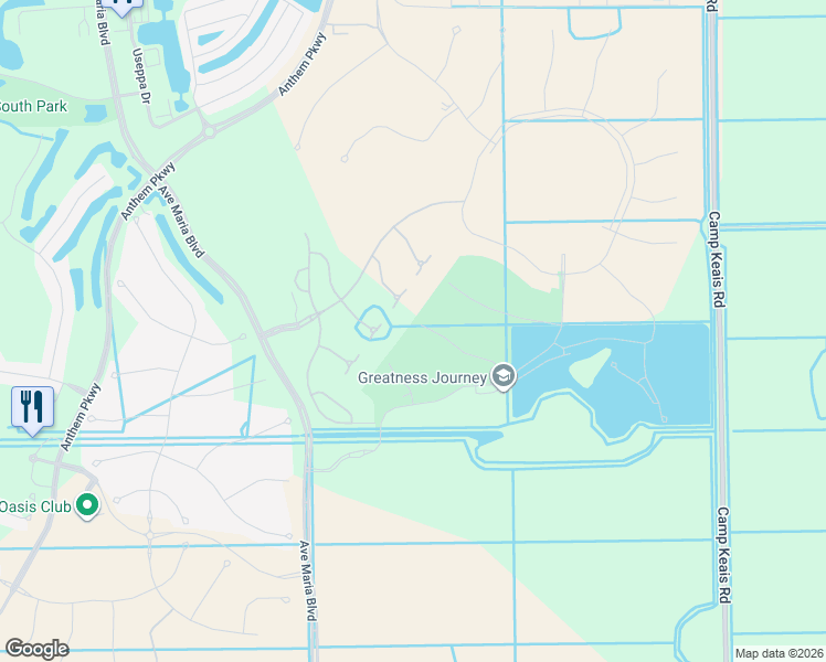 map of restaurants, bars, coffee shops, grocery stores, and more near 5257 Juliet Court in Ave Maria