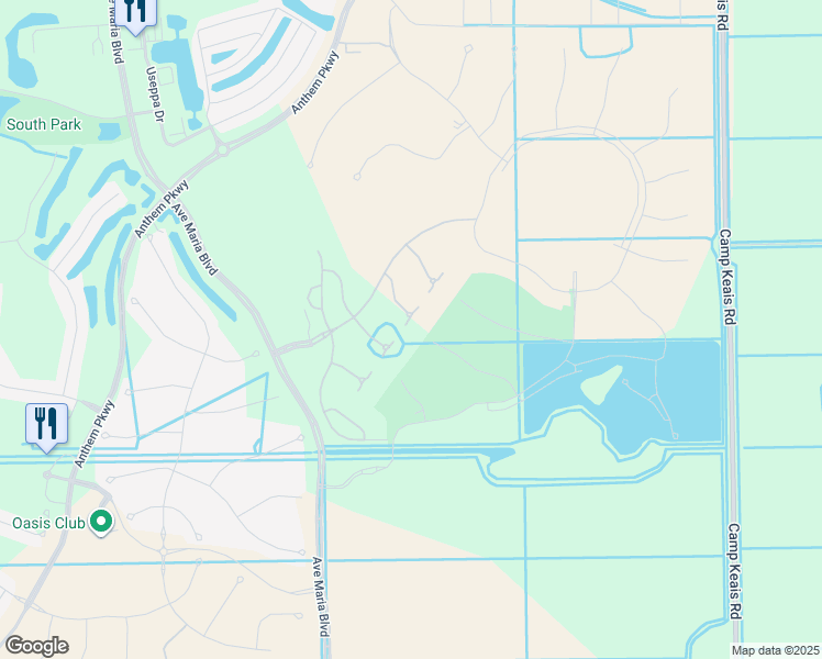 map of restaurants, bars, coffee shops, grocery stores, and more near 5257 Juliet Court in Ave Maria