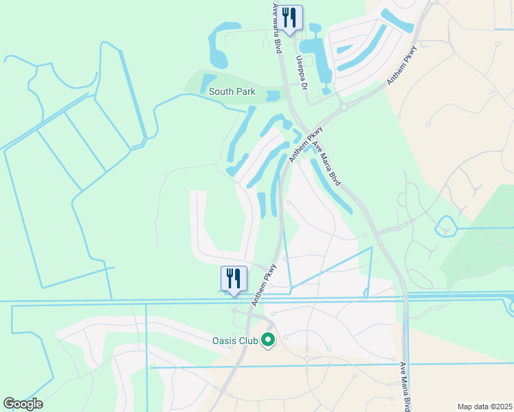 map of restaurants, bars, coffee shops, grocery stores, and more near 5864 Constitution Street in Ave Maria