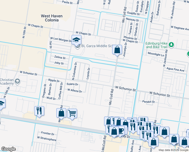 map of restaurants, bars, coffee shops, grocery stores, and more near in 
