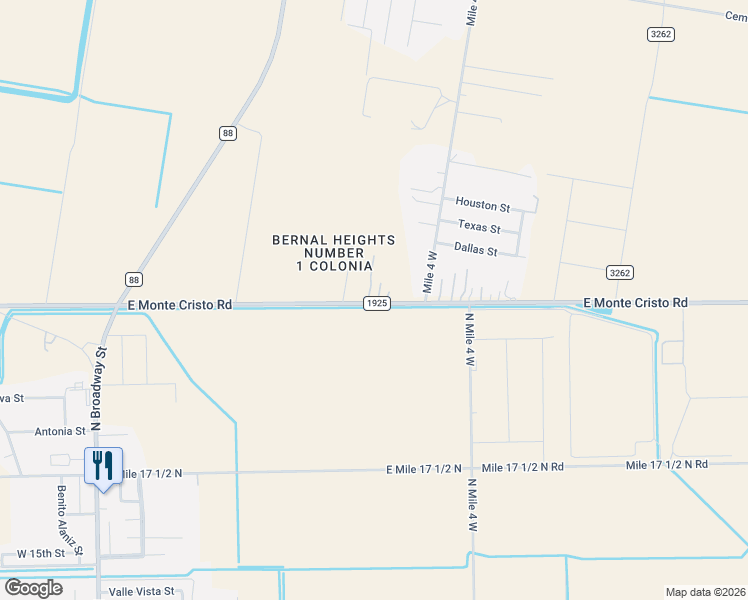 map of restaurants, bars, coffee shops, grocery stores, and more near 8238 East Monte Cristo Road in Elsa