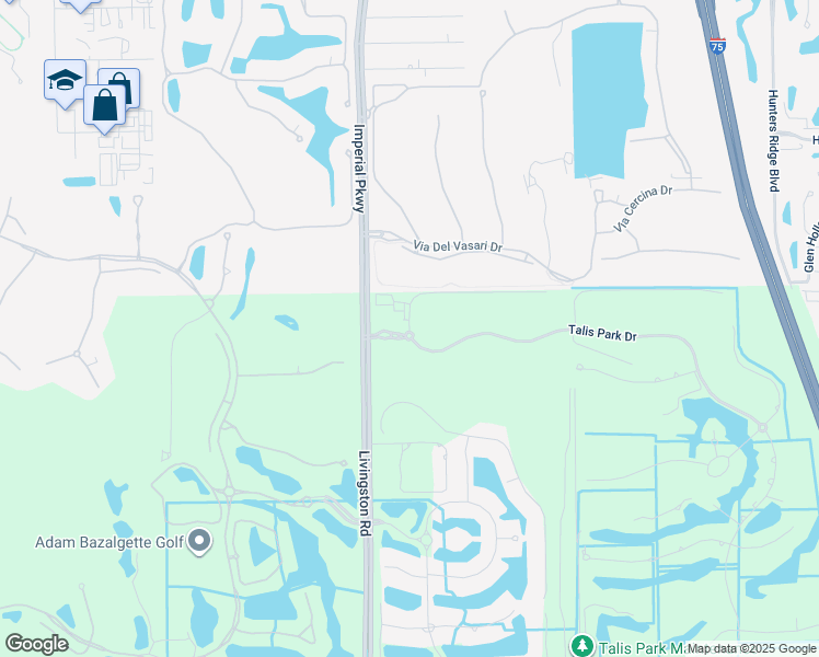 map of restaurants, bars, coffee shops, grocery stores, and more near 16902 Fairgrove Way in Naples
