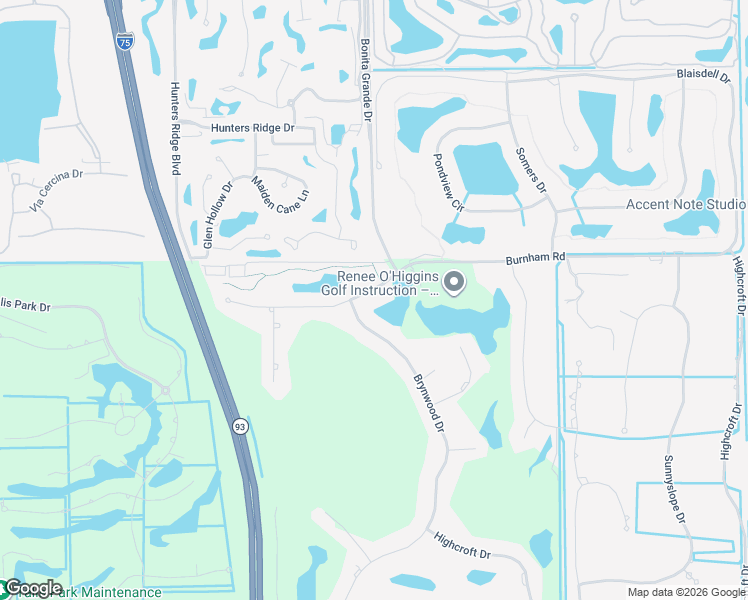 map of restaurants, bars, coffee shops, grocery stores, and more near 6303 Burnham Road in Naples