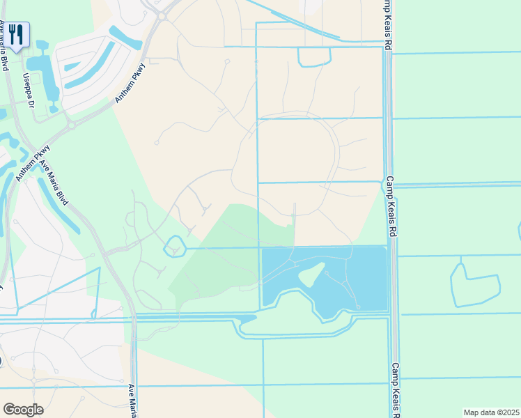 map of restaurants, bars, coffee shops, grocery stores, and more near 5442 Katia Court in Ave Maria