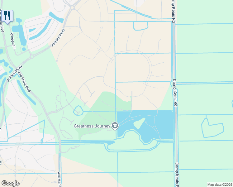 map of restaurants, bars, coffee shops, grocery stores, and more near 5442 Katia Court in Ave Maria
