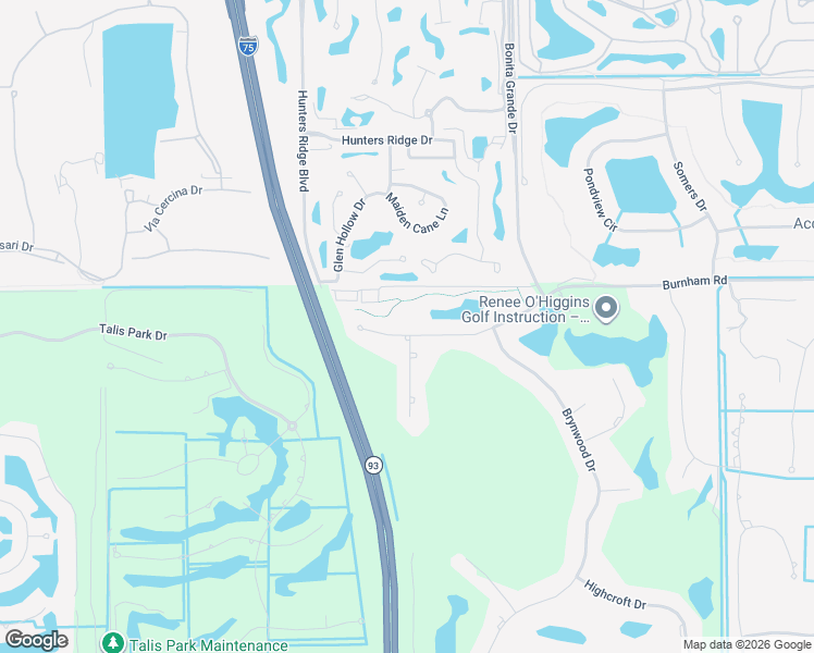 map of restaurants, bars, coffee shops, grocery stores, and more near 6359 Burnham Road in Naples