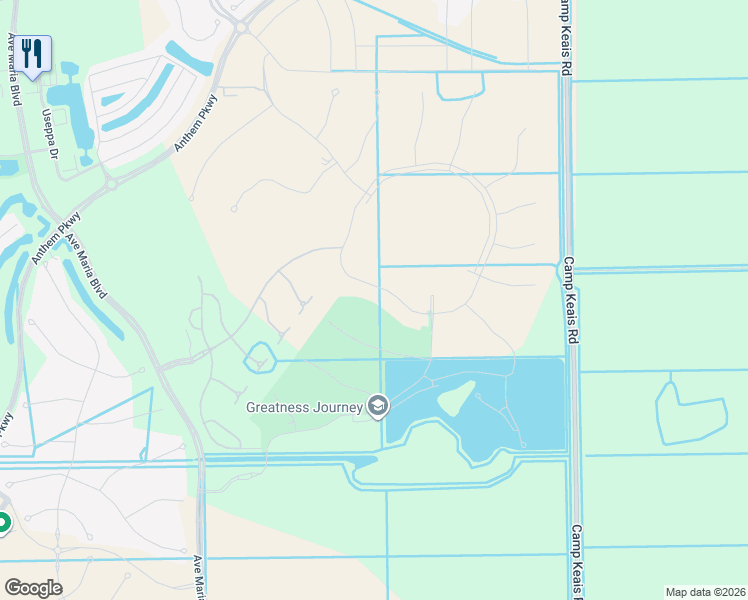 map of restaurants, bars, coffee shops, grocery stores, and more near 5442 Katia Court in Ave Maria