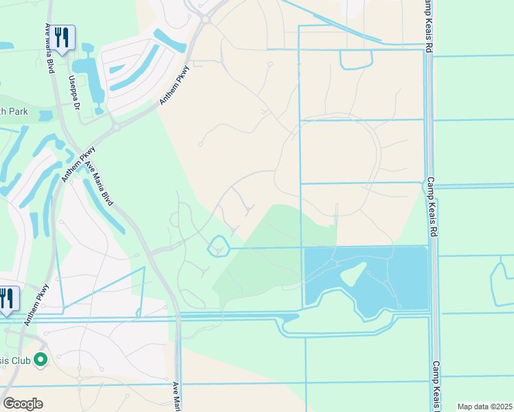 map of restaurants, bars, coffee shops, grocery stores, and more near 5442 Katia Court in Ave Maria