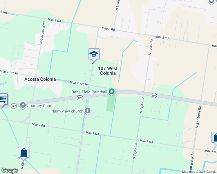 map of restaurants, bars, coffee shops, grocery stores, and more near 5800 Mile 7 1/2 Road in Mission