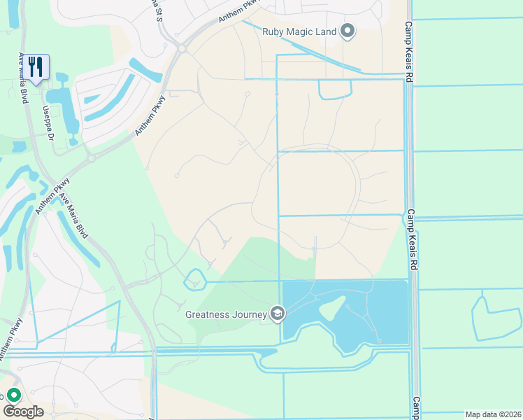 map of restaurants, bars, coffee shops, grocery stores, and more near Bellerawalk Boulevard in Ave Maria