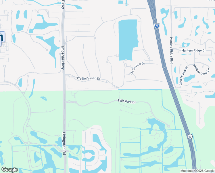 map of restaurants, bars, coffee shops, grocery stores, and more near 1 Golf Lake Circle in Bonita Springs